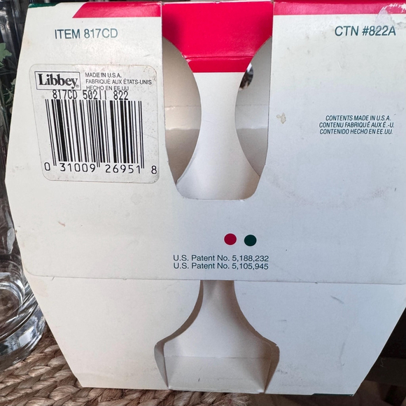 Vintage Libby Holiday Drinking Glasses Set of 4 15oz original Packaging Like New - Picture 3 of 4